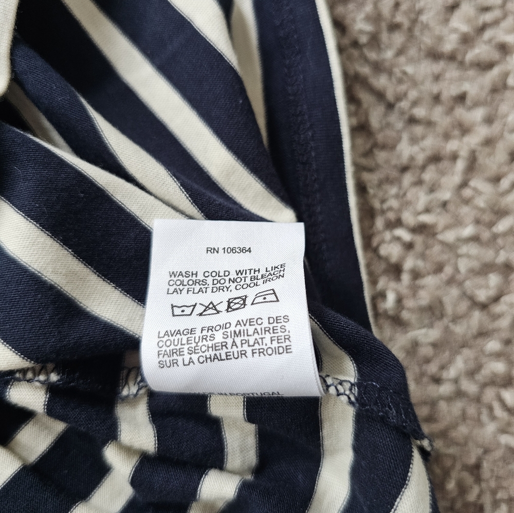 Kule - Stripe Tee Dress Navy/Cream Size Small - Picture 7 of 8